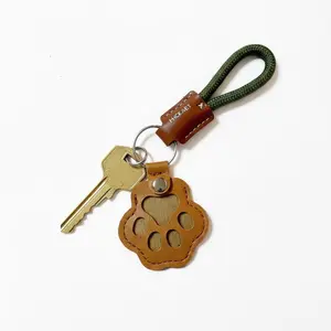 Cat Paw Pet Hair Storage Keychain Memorial Keyring Anti-Loss Access Card Holder Exquisite Handbag Accessory