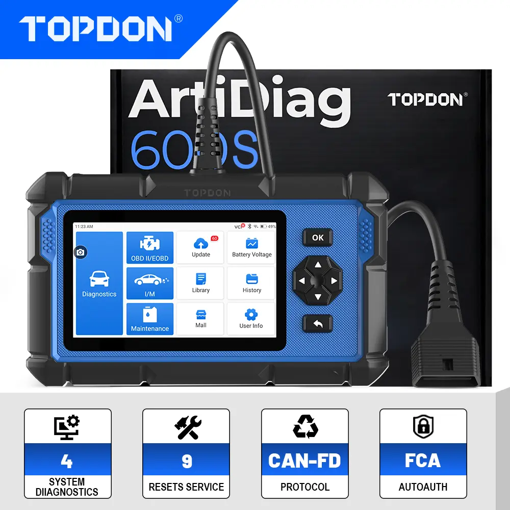 2025 TOPDON AD600S OBD2 Scanner Car Diagnostic Scan Tool Maintenance ABS SRS SAS AT TPMS EPB Diagnostic Tool Autos Car Vehicle Automotive，Free Lifetime Upgrade Auto