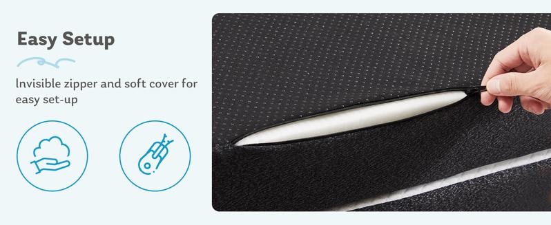 Tri-fold Memory Foam Mattress -Portable Foldable Mat, Collapsible and Washable Cover with CertiPUR-US Certified, for Travel & Camping & Yoga mattress