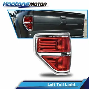 CROSSDESIGN Chrome Trim Rear Tail Lights Brake Lamps Left Fit For 2009-2014 Ford F150 Pickup