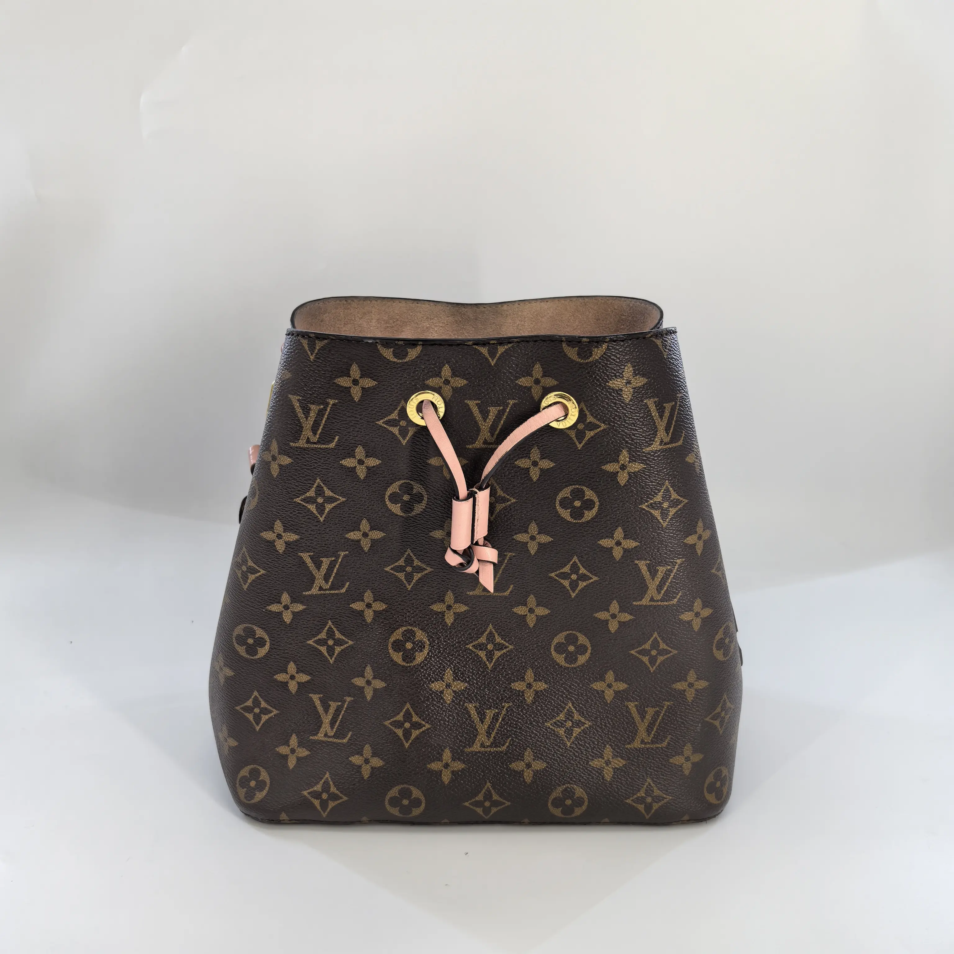 Pre-owned Louis Vuitton Canvas tote bags Monogram Neonoe MM Rose Poudre BF0064 NO1