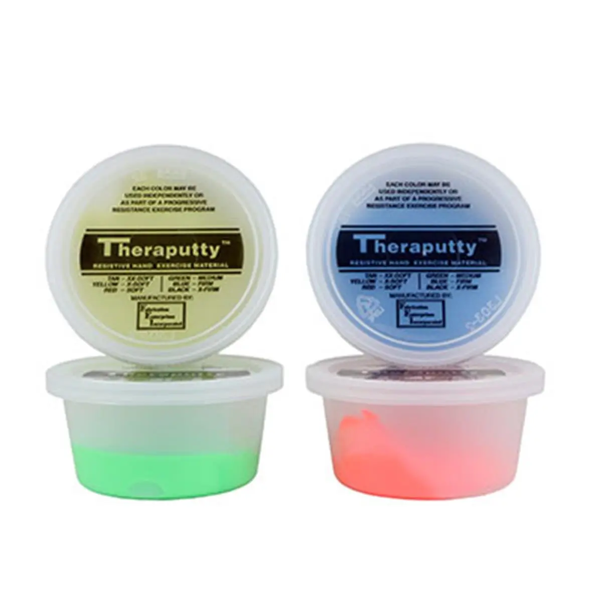 212 MAIN Therapeutic Putty Hand Training Set - 4-Piece, 2 oz Yellow & Blue Putty for Resistive Hand Exercise, Fine Motor Skills Development