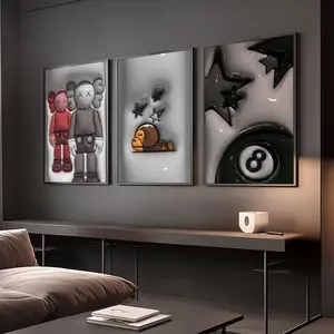 Set Of 3 HypeBeast Room Decor, Hypebast Poster, Cool Wall Art Set, 3D Wall Art Bundle, HypeBeast Wall Art, Trendy Wall Art,