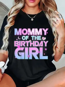 100% Cotton Mommy of The Birthday Girl Kpop Family Matching Party T-Shirt