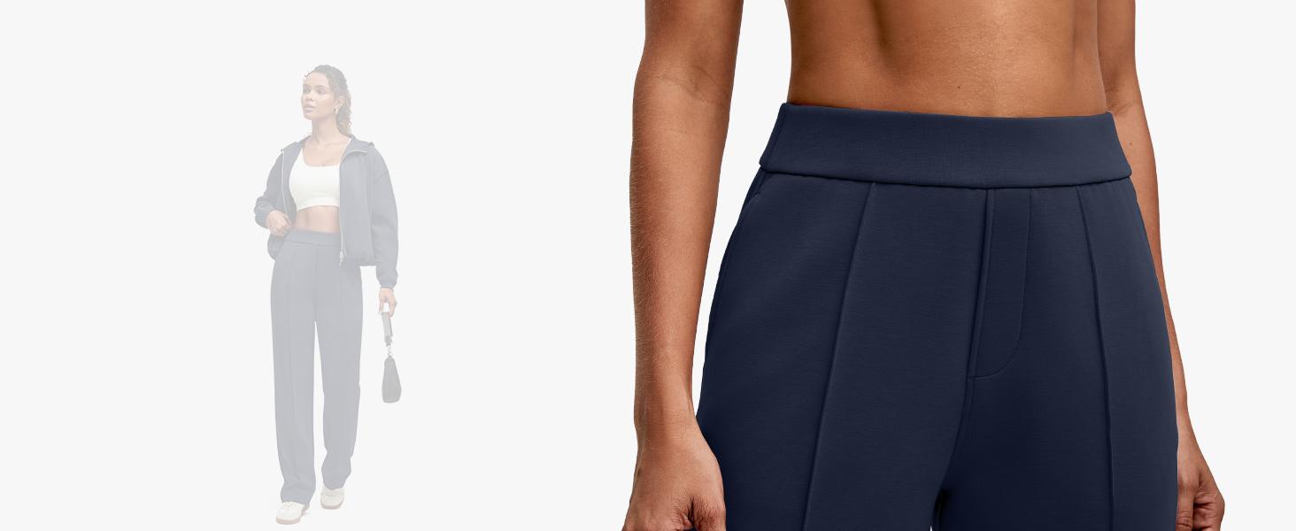 G4Free Smoofit Modal Soft Wide Leg Pants Women High Waist Sweatpants Casual Lounge Work Trouser 27.5''/29.5''/31.5''