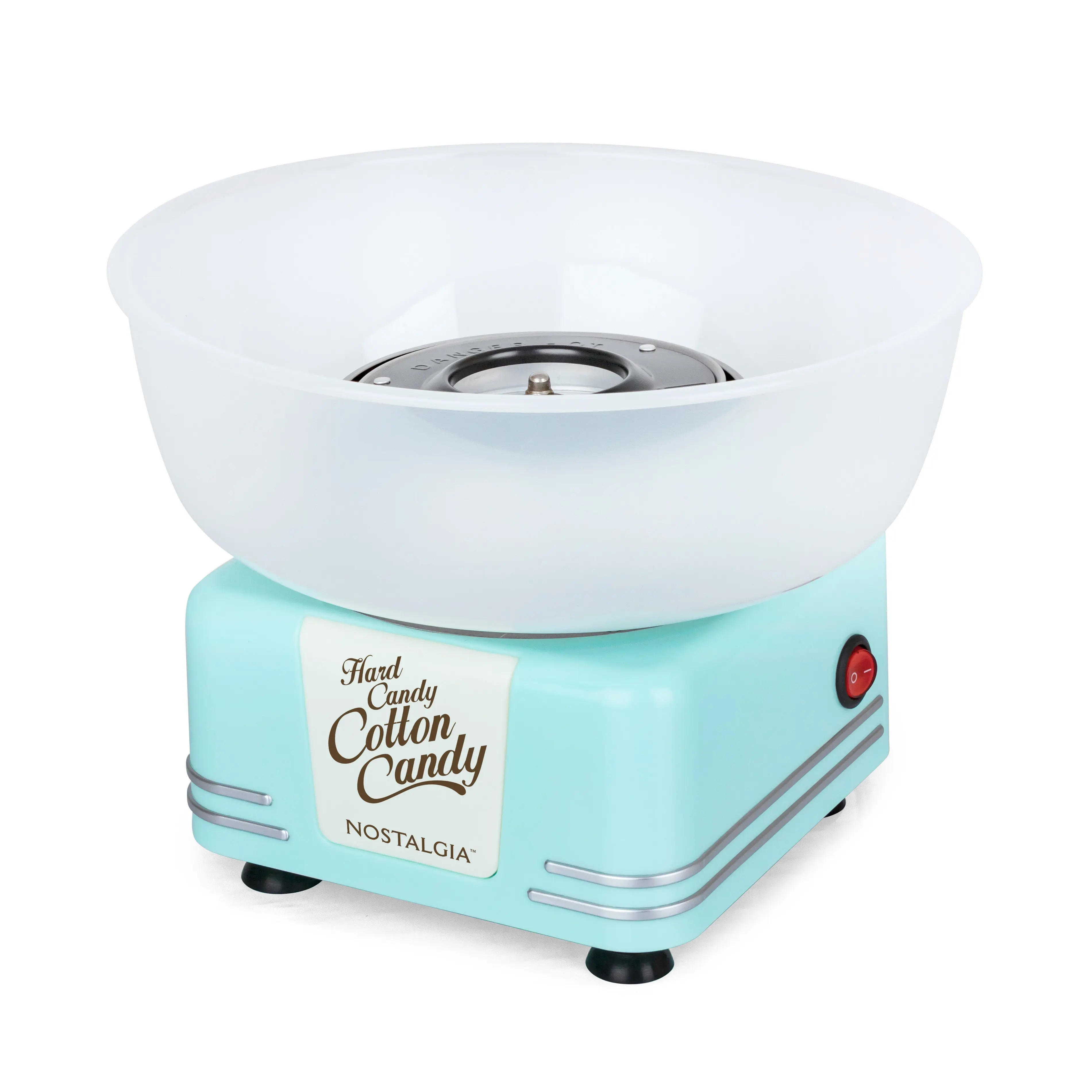 Nostalgia Household Cotton Candy Maker - Specialty Kitchen Appliance with 1-Button Op, 1 Extractor Head, Includes Kit for Holidays, Campfire, BBQ Parties, One-Button Op, 1 Sugar Scoop