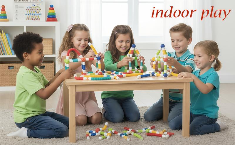 Magnetic Sticks and Balls Building Set | Sensory Montessori Toys for Kids Ages 3 4 5 | Toddler Construction Toys for Creative Family Play & Birthday Gifts