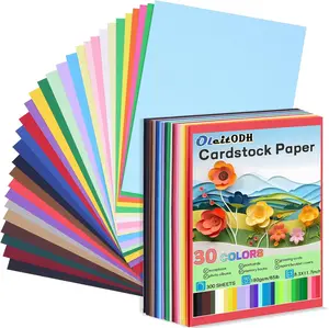 Colored Cardstock Bulk 300 sheets, 8.5” x 11” Cardstock Paper 30 Assorted Colors Construction Paper,180 GSM Card Stock Scrapbooking Supplies for Diy Crafts Cricut Card Making