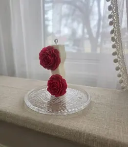 ROSE IN PILLAR HANDMADE CANDLE