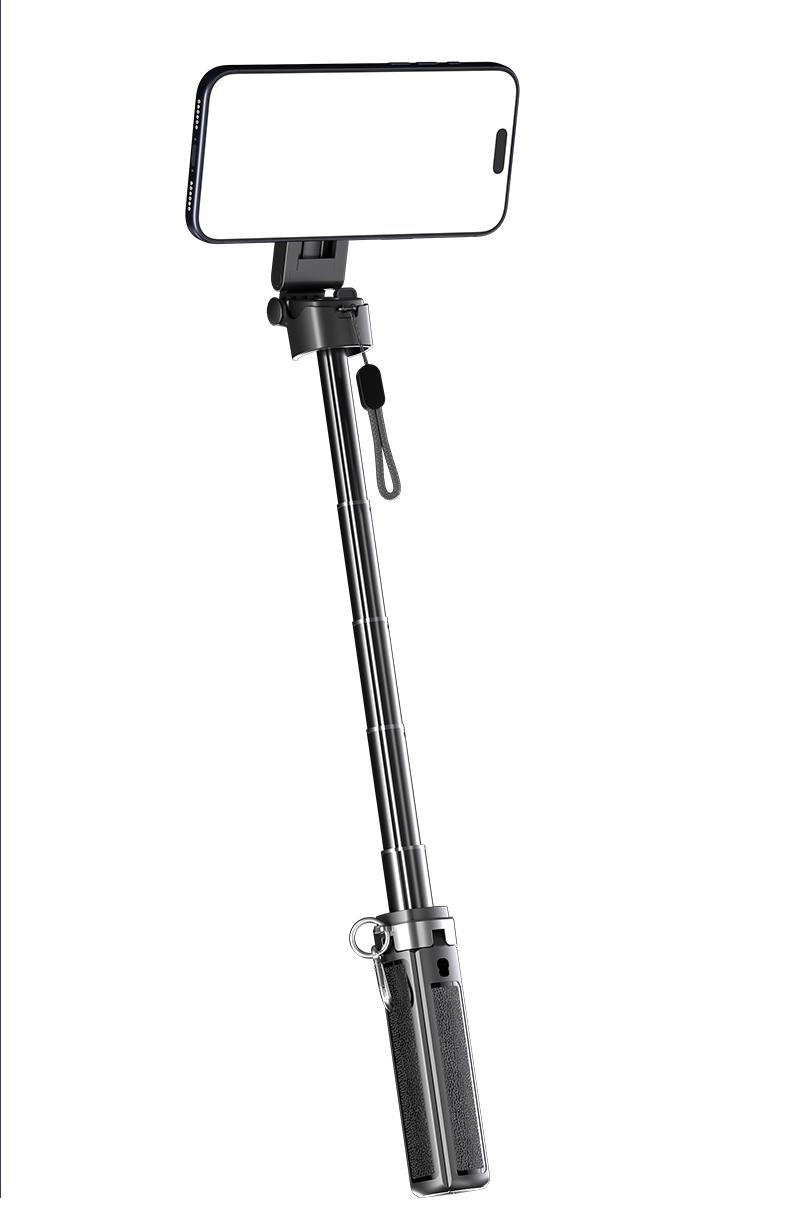 2026 Upgraded extend to 20.5 inches New 4-in-1 Multifunctional Magnetic & clamping Selfie Stick, 360 Rotating Angle, Mini Size, Foldable Storage, Phone Holder Tripod , Camera Grip, Vlog Live Photography Tool, Rechargable Remote control,Valentine's Day