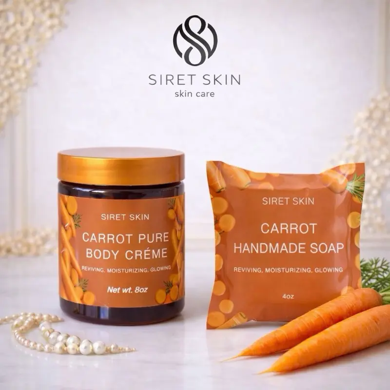 Carrot Pure Duo | Handmade Soap + Body Crème 8oz (Set of 2)
