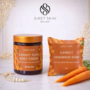 Carrot Pure Duo | Handmade Soap + Body Crème 8oz (Set of 2)