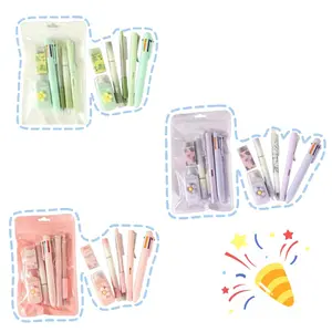 Cute Stationery Set, Choose from five colors as you wish,Writing Essentials Set,Pen Set, School Supplies Gift forStudent & Stationery Supplies for Home SchoolOffice