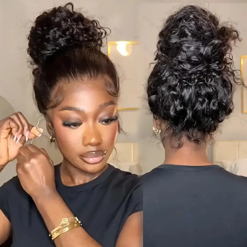 [Summer Must Have] Ashimary Water Wave Invisi-Strap Snug Fit 360 Skin Lace Frontal Human Hair Wig Bleached Knots With Drawstring#Summervibes