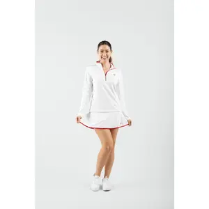 Love All Tennis Women's Tracy 1/4 Zip Lightweight Jacket Gingham