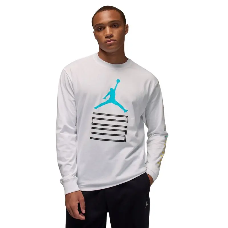 Air Jordan Men's Brooklyn AJ11 Long-Sleeve T-Shirt | Menswear Crew Neck Top Style IM6507-100, Tshirt, Casual, Cotton