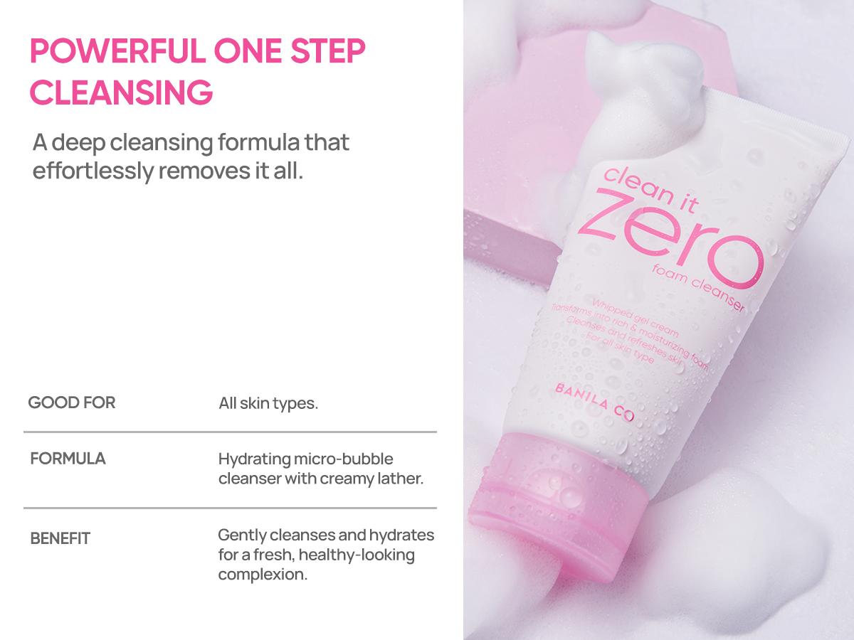 Clean It Zero Original Foaming Facial Cleanser | Moisturizing & Hydrating for All Skin Types