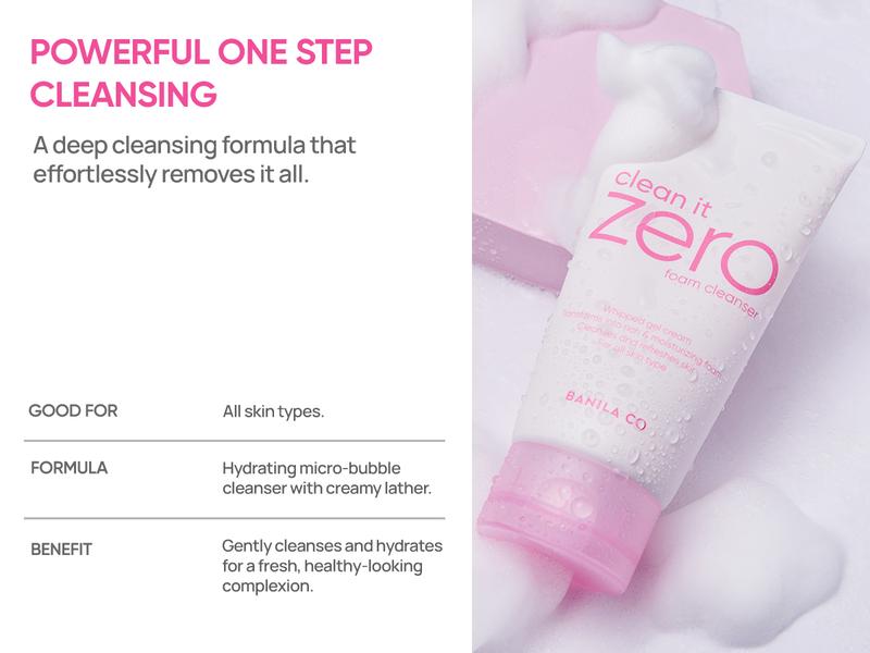 Clean It Zero Original Foaming Facial Cleanser | Moisturizing & Hydrating for All Skin Types