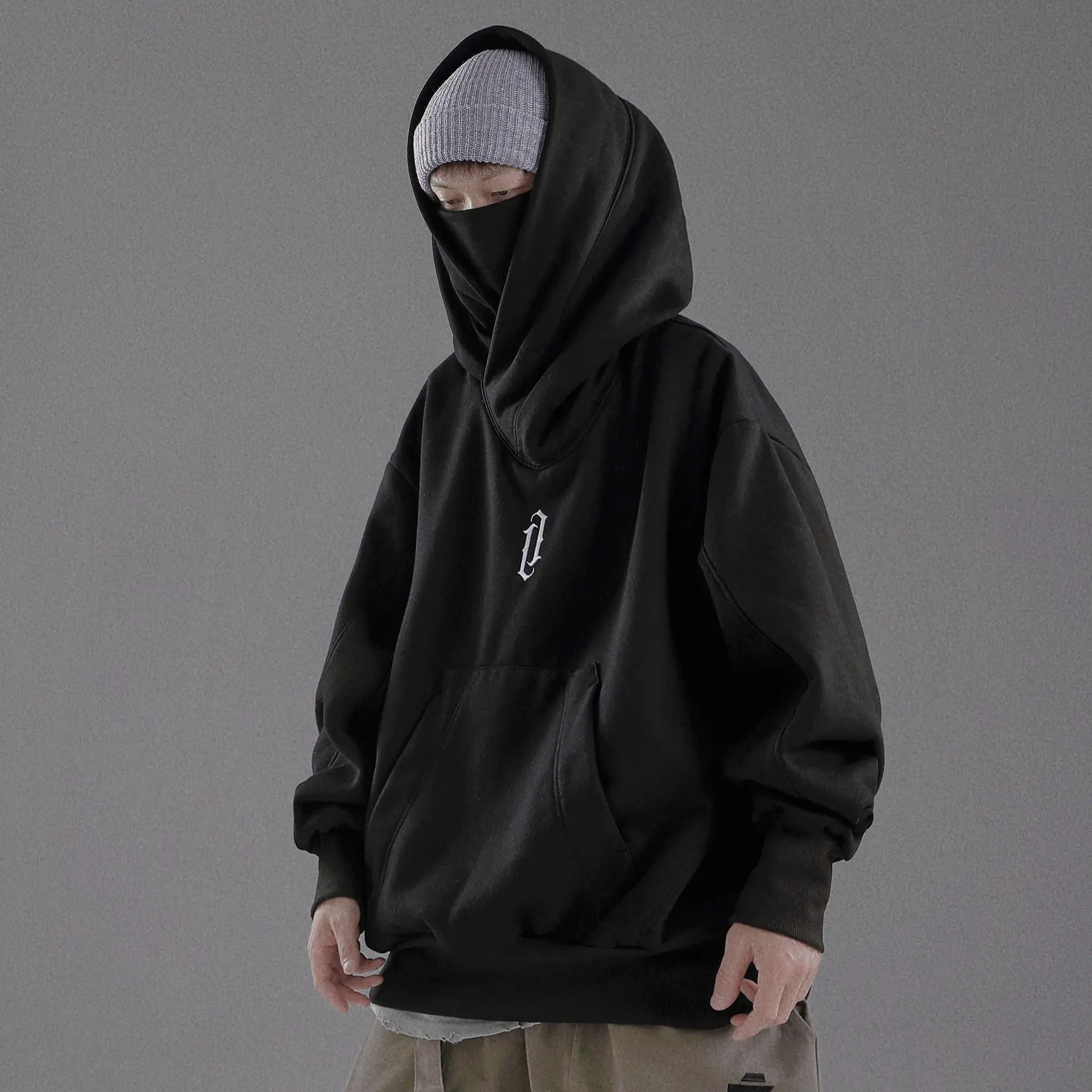 Niepce Techwear Fashion Assassin Ninja Hoodie with Neck Gaiter