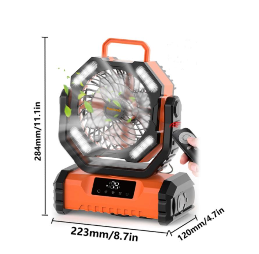 Featwell Portable Camping Fan Rechargeable 20000mAh Battery Operated with LED Lantern 5 Wind Speeds 4 Timer Modes Ideal for Picnics Fishing RVs Workplaces Power Outages Hurricanes Featwell Portable Camping Fan Rechargeable 20000mAh Battery Operated with LED Lantern 5 Wind Speeds 4 Timer Modes Ideal for Picnics Fishing RVs Workplaces Power Outages Hurricanes