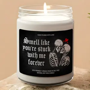 MAKEAGIFT Smell Like You're Struck With Me Forever Candle, Funny Valentine's Day Gifts, Thinking Of You Candles, Romantic Candle, Anniversary Gift