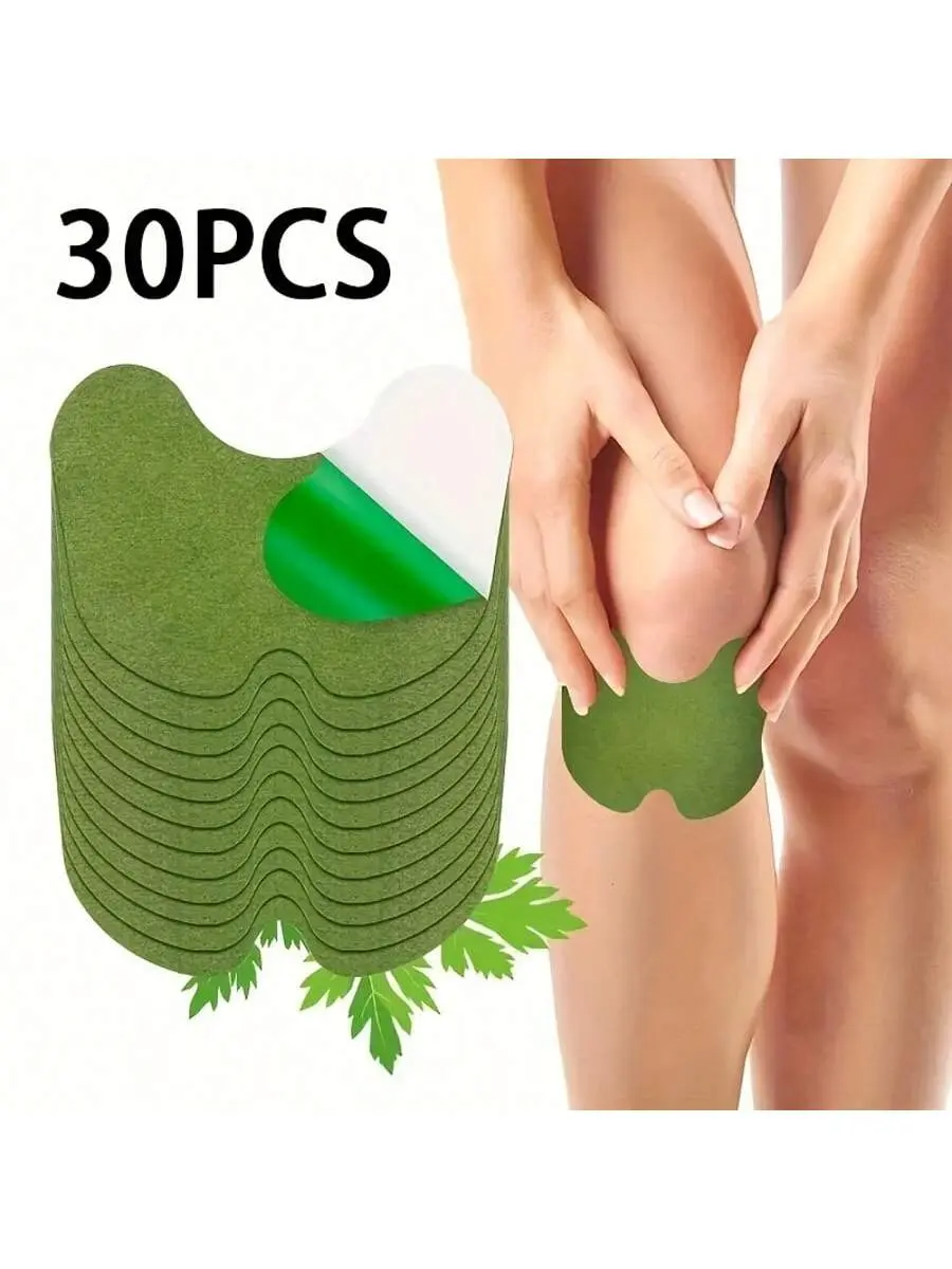 30 Pieces, Mugwort Knee Joint Patch, Spinal Hot Moxibustion Patch Suitable For Families Outdoor Essential Household Items Kitchen Utensils, Heat Patches