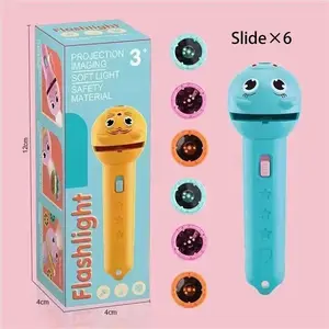Home Kids Projector for Early Learning | Intelligent Cartoon Projector with 6 Slide Films | Bedtime Story & Educational Flashlight | Decorative Night Light for Children | Festival & Birthday Gift