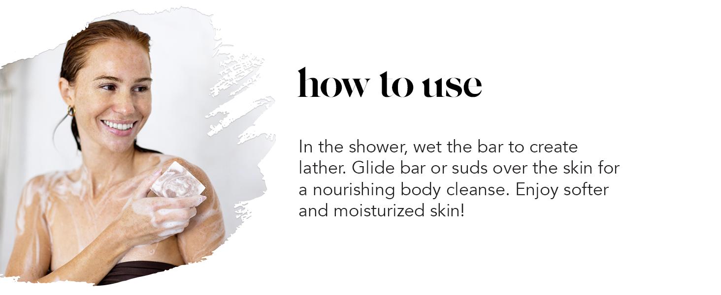 Kitsch Shea Butter Body Solid Wash – Exfoliating, Moisturizing Bar Soap for Soft, Hydrated Skin, Vegan, Paraben-Free, Made in USA, 4 oz