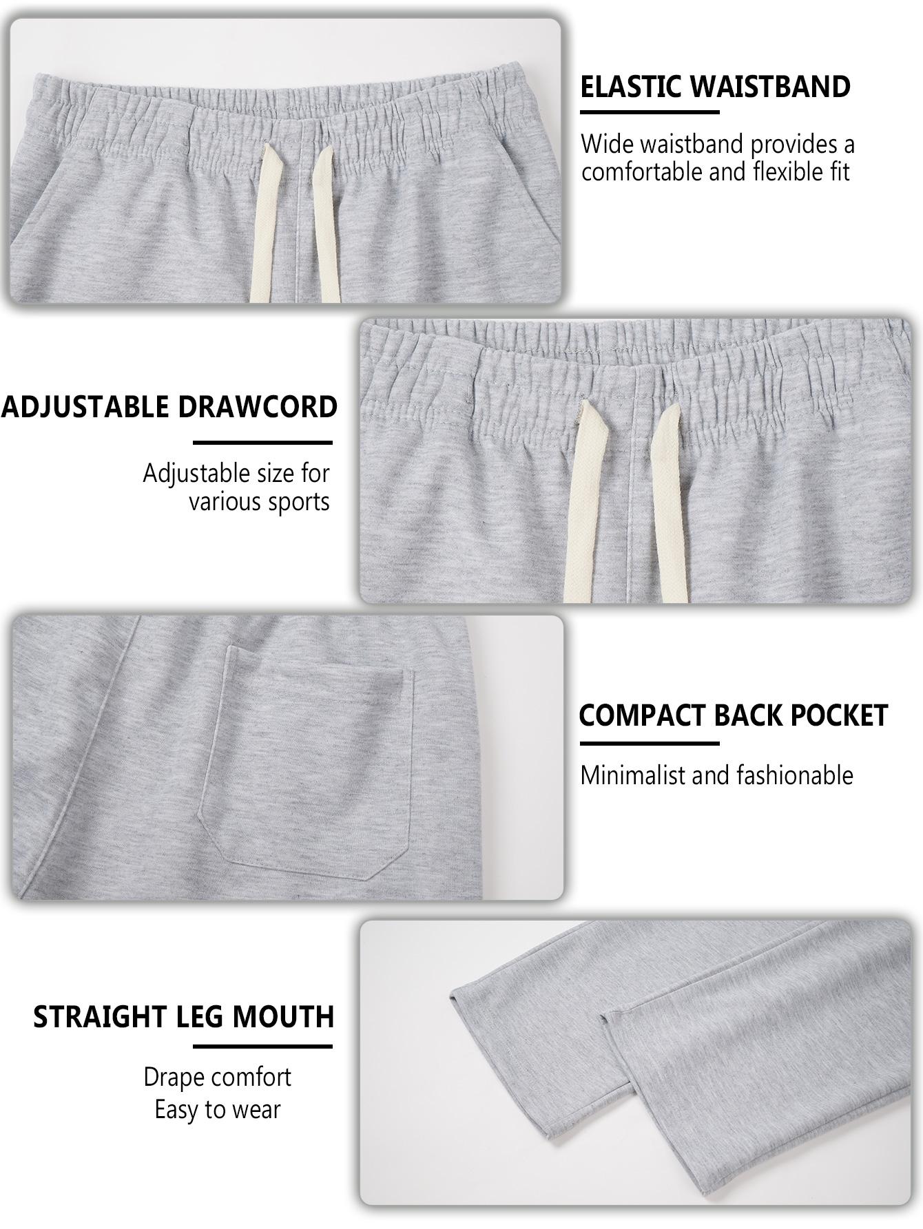 Men's Regular Fit Drawstring Casual Pants - Soft and slightly stretchy fabric, comfortable and breathable, drawstring waist adjustment, solid color, perfect for outdoor sports and fitness activities in spring and summer