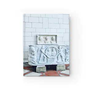 Hearst Castles Hermes Journal | Custom Cover Renaissance Carrara Marble Sarcophagus Hardcover Notebook | Personalized Marble Heirloom for Bridal Keepsake & Vows