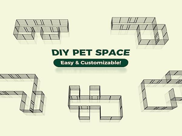 FXW Playpen Connector (Pack of 2), Playpen Accessories Only for FXW Dog Playpen, Designed for FXW Homeplus/Rollick/Instant Playpen (Playpen Not Included)│Patent Pending