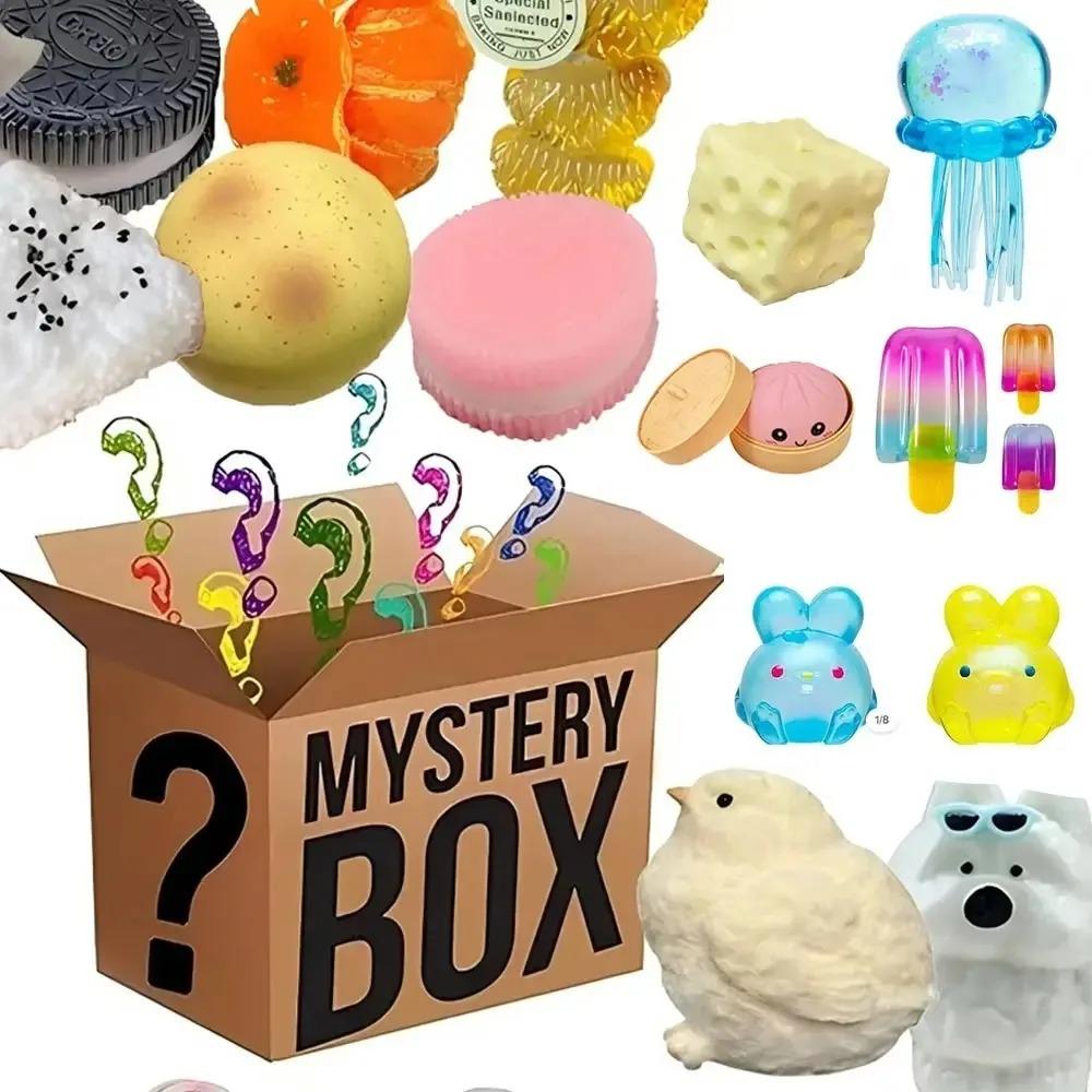HOT 100+PCS Assorted Mixed Squish Fidget Mystery Blind Box Surprise Unbox Toy Slow Rebound Stress Relief Squeeze Sensory Toys