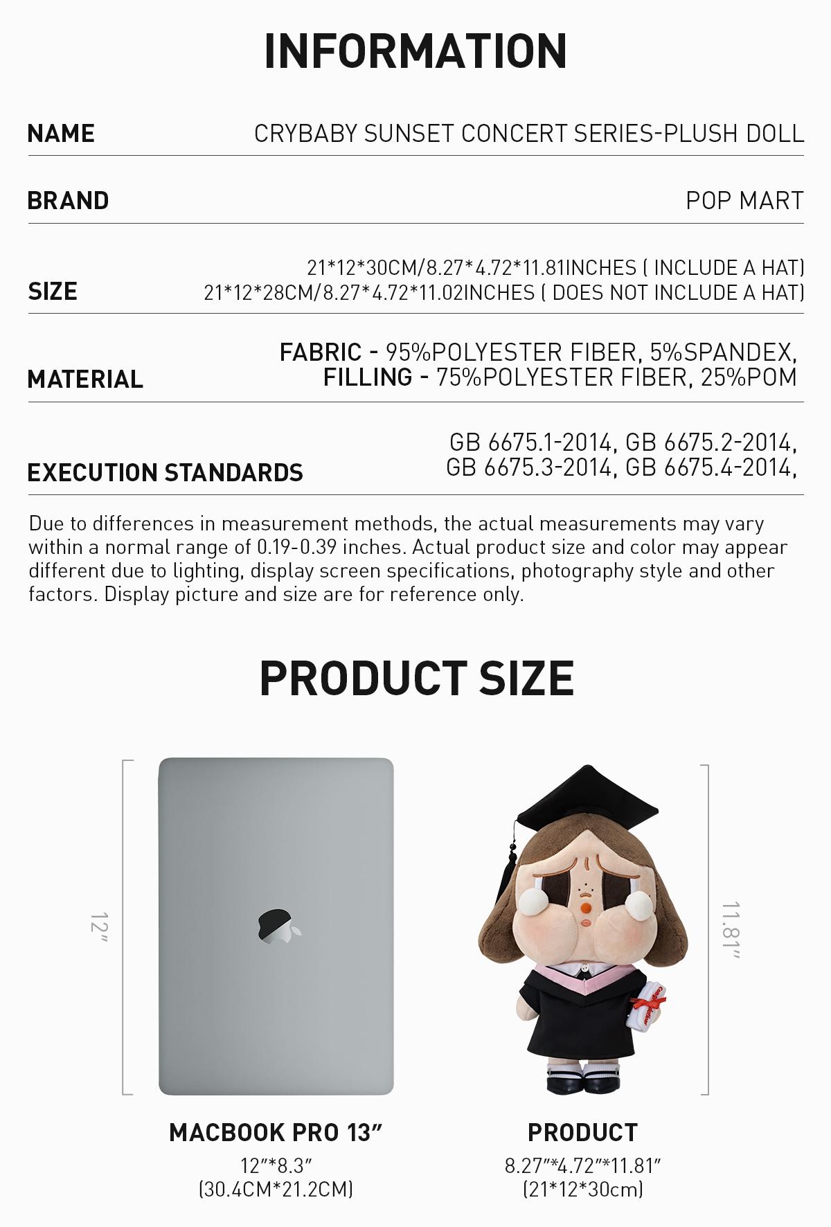 POP MART CRYBABY Sunset Concert Series-Plush Doll