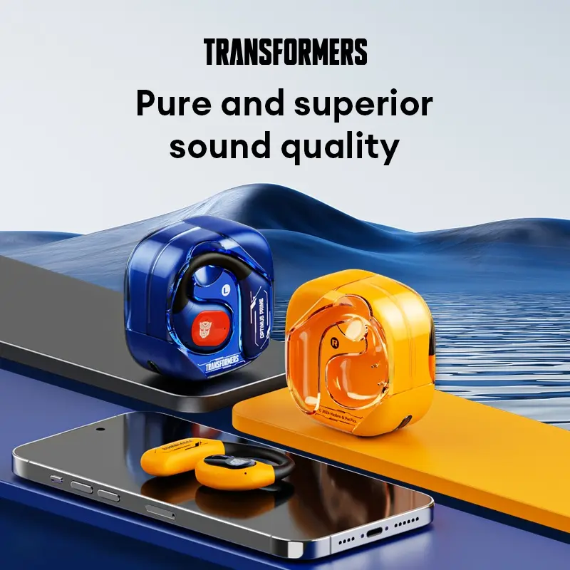 TRANSFORMERS T18 Wireless Headphones with 2026 Bluetooth 5.4 for Faster, Stable Connection & Low Power Use, Open 3D Panoramic Sound, Comfortable Fit, Ultra-Long Battery Life