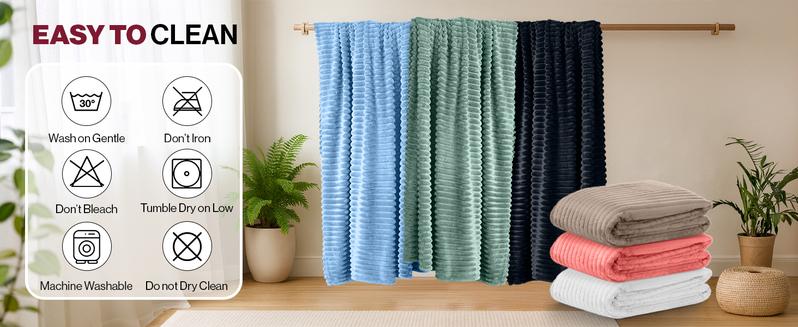 Lux Decor Ultra Soft Striped Throw Blanket - Gentle. Lightweight, Cozy 3cm Stripe Design Fleece Throw -Stress Relief All‑Season Blanket for Bed, Couch, Travel & Camping, Classic Stripe Design - Home Decor - Plush Gift Idea Lux Decor Ultra Soft Striped Throw Blanket - Gentle. Lightweight, Cozy 3cm Stripe Design Fleece Throw -Stress Relief All‑Season Blanket for Bed, Couch, Travel & Camping, Classic Stripe Design - Home Decor - Plush Gift Idea