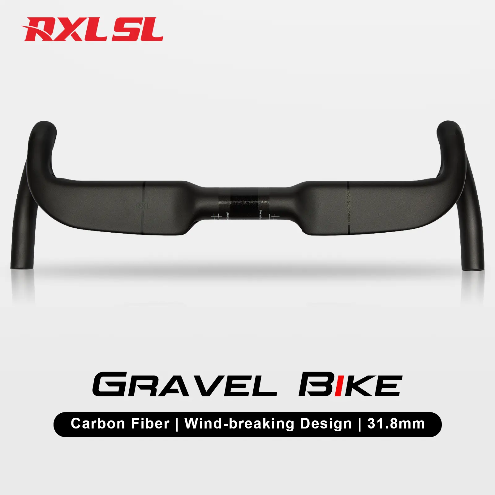 RXL SL Carbon Fiber Drop Handlebar - 31.8mm, Drop Design, Stiffness, Internal Routing, UD Matte Finish, For Cycling Gravel & Road Bikes, Handlebar Components & Parts