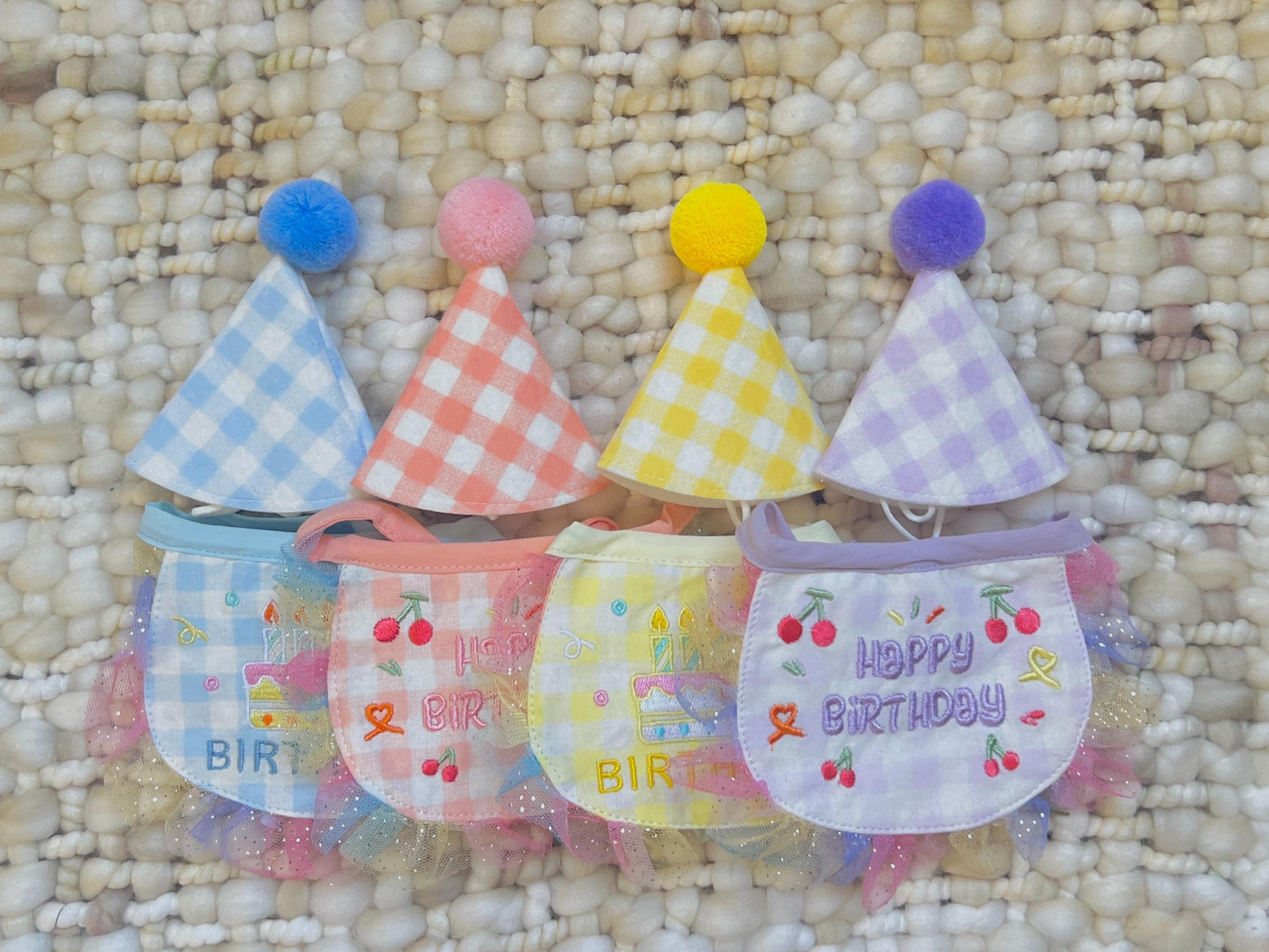 Birthday Party Collar and Hat Set for Cats and Dogs