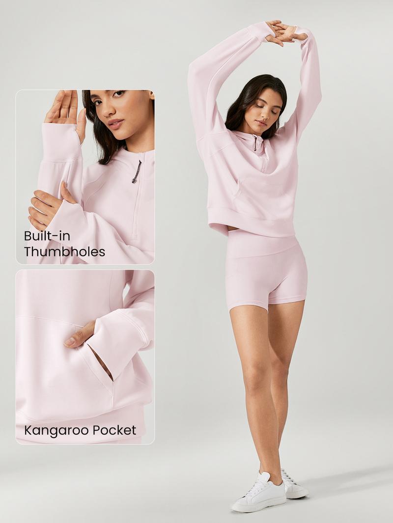 GLOWMODE Modal Silk Touch Oversized Half-Zip Hoodie TikTokShopBlackFriday