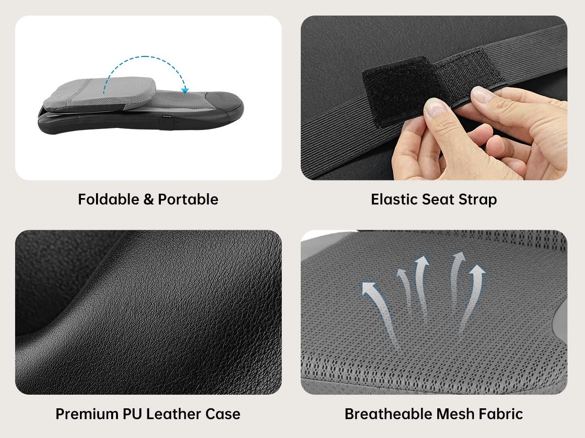 Comfier Shiatsu Back Massager with Heat & Vibration - Deep Tissue Massage for Neck Hip Relief - Home Office Chair Pad - Gift for Women Men Dad Mom Adjustable Daily - Mild Therapy