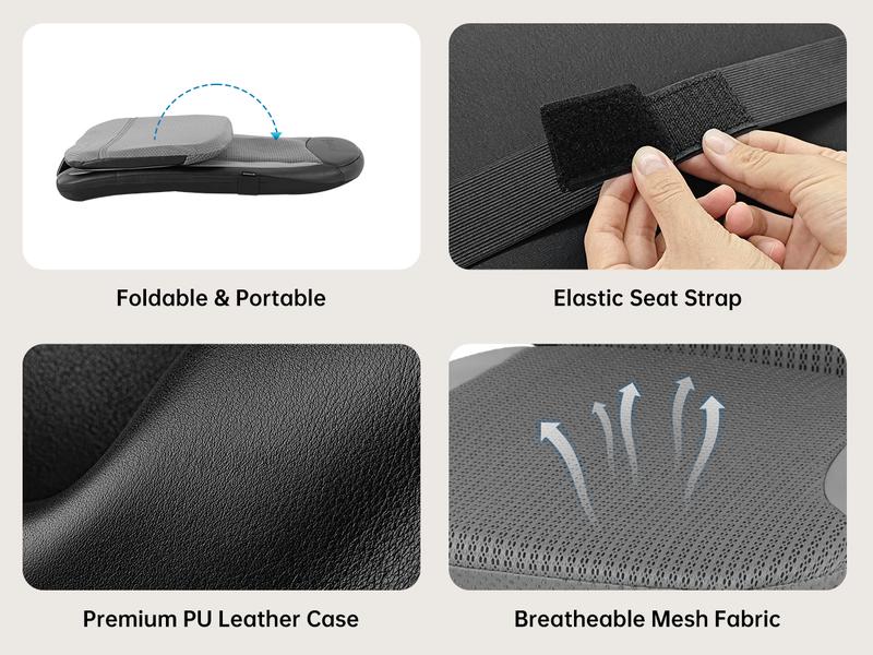 Comfier Shiatsu Back Massager with Heat & Vibration - Deep Tissue Massage for Neck Hip Relief - Home Office Chair Pad - Gift for Women Men Dad Mom Adjustable Daily - Mild Therapy