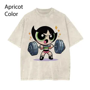 Cute #Powerpuf Strong Girl Gym Graphic T-Shirt, Y2K #Powerpuf Fitness, Workout Shirt, Trending 2025, Weightlifters, Bodybuilding Shirt, Pump Cover Gym Tee for Men Women, Youth & Adult