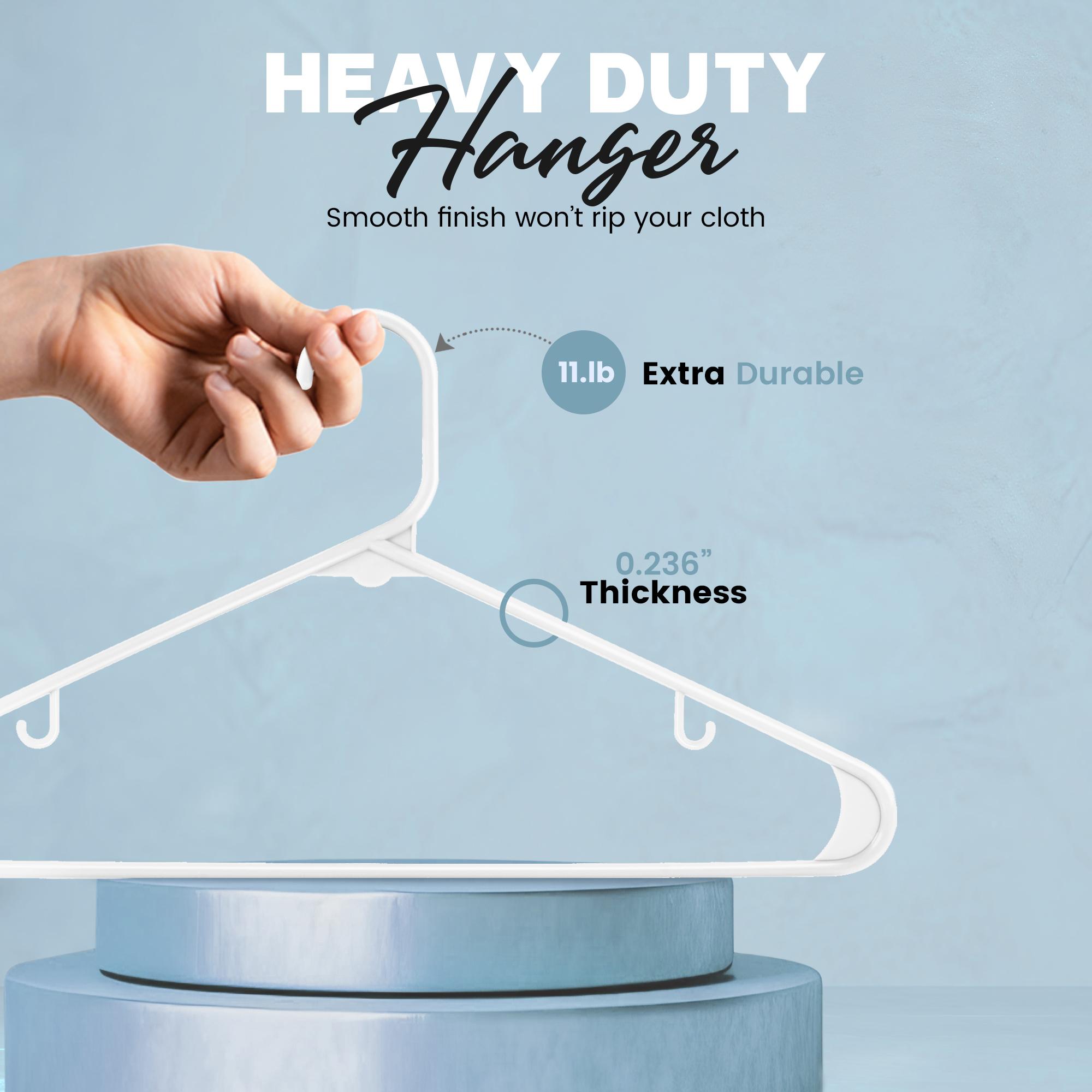 Utopia Home Plastic Hangers – Clothes Hangers with Hooks, Durable & Space Saving – 50 Pack & 100 Pack (Black or White)