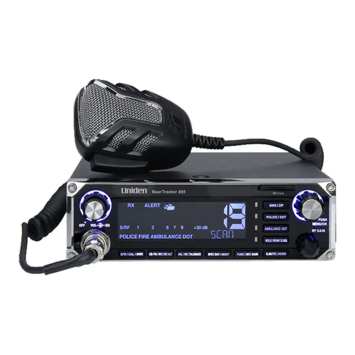 Uniden Hybrid CB Radio - Durable Radio Equipment with Built-In Digital Scanner & Bear Tracker