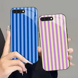 Cute Preppy Striped Pastel Candy-Color Summer Aesthetic Phone Case for iPhone 8 Plus–975
