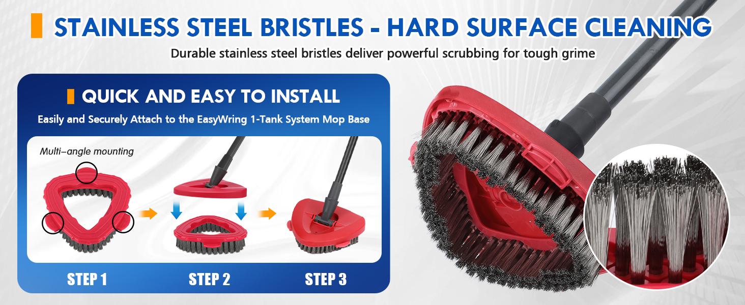 For O-Cedar Scrub Brush Head Replacement, EasyWring 1 Tank System Mop Scrubber Head for Floor and Tile Cleaning, Mop Accessories