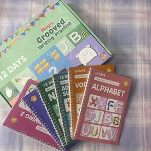 Magic Ink Reusable Handwriting Workbook for Kids Ages 3-5, Preschool Learning Activities with Grooved Pages, Easter Basket Stuffer Ideas for Toddlers