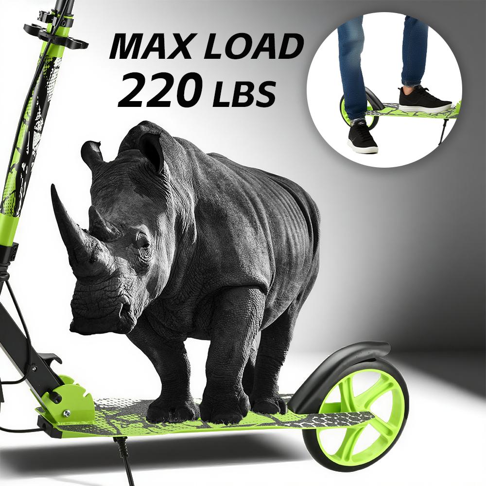 Aodi Heavy-Duty Stunt Scooter for Kids 6+ – 220Lbs Max Load, 3-Level Adjustable Handlebar, Foldable & Durable