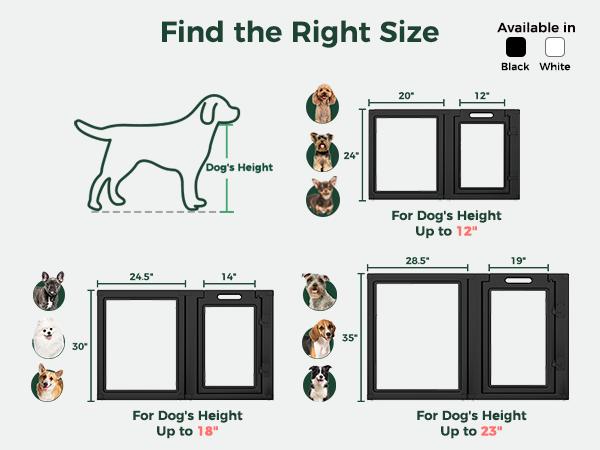FXW AuraSpace Acrylic Indoor Dog Playpen for Puppies/Small/Medium Dogs, Black