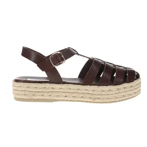 Steve Madden Womens Marlin Platform Espadrille Fisherman Casual Sandals Casual Low Heel 1-2" - Brown