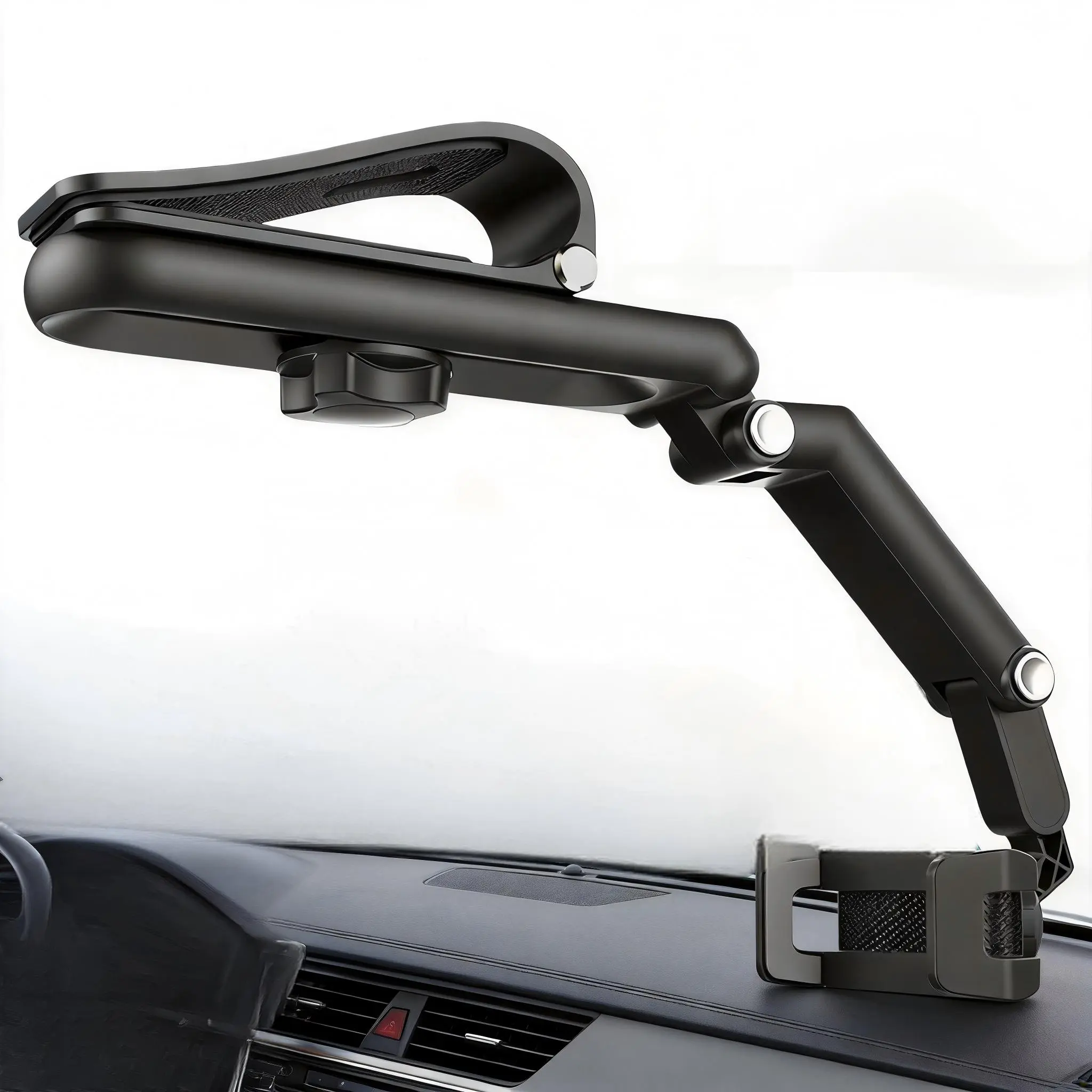 New 1080° Multi-function Sun Visor Universal 360 Degree Rotating Phone Holder Suitable for Any Scene Car Holder - Rotatable and Retractable Design,Suitable for driver and co-pilot, Car Phone Holders, Cell Phone Car Mount